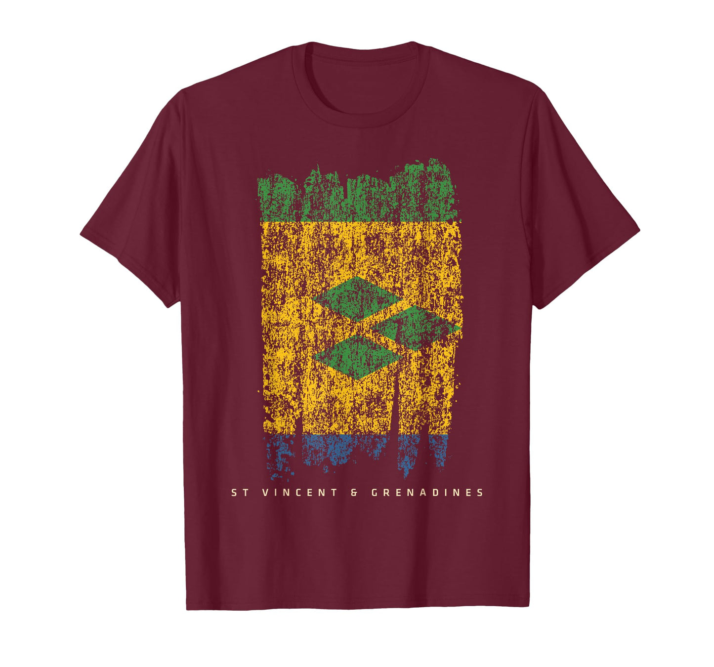 Vintage St. Vincent & Grenadines Flag Retro Saint Vincentian T-Shirt
