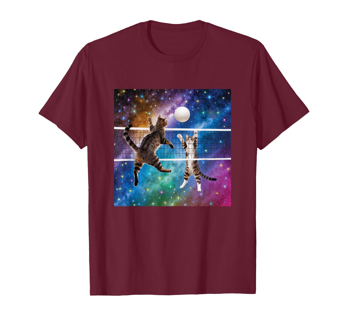 Funny Volleyball Design Cats Playing T-Shirt