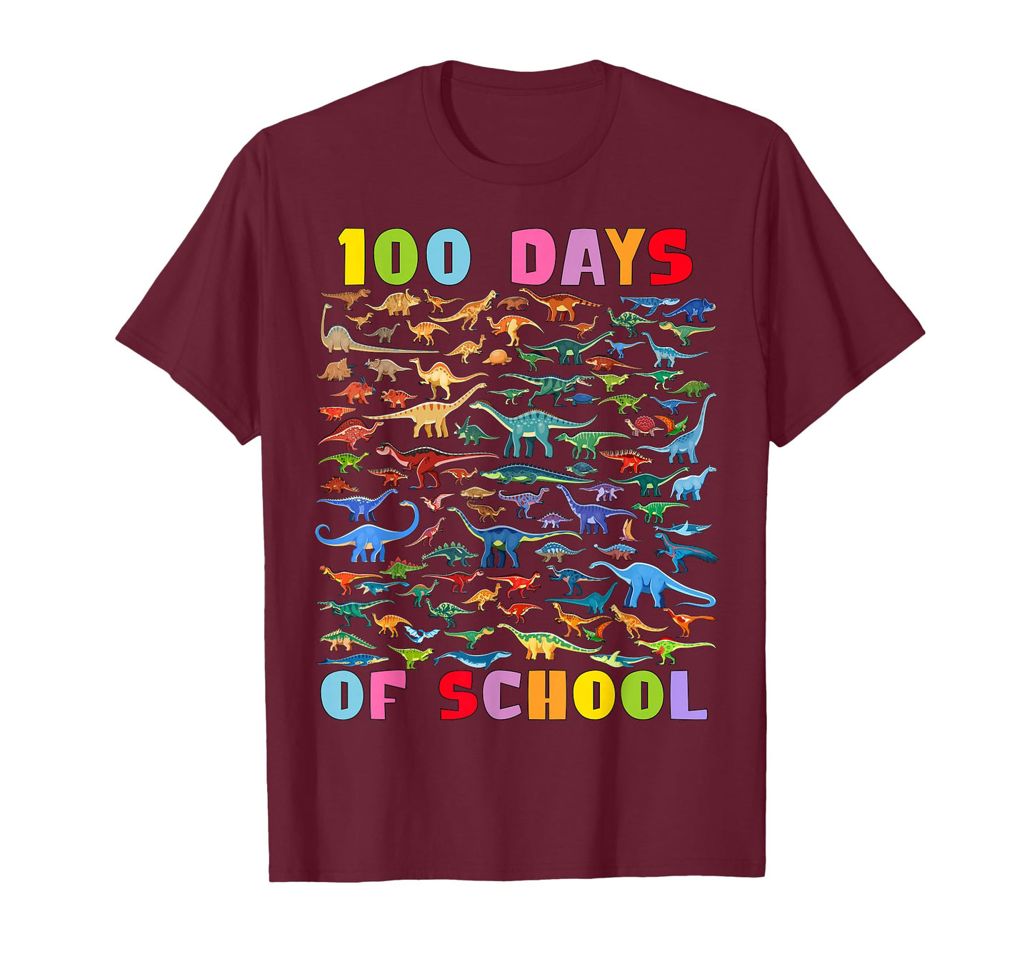 100 Days of School Dinosaurs Teacher Kids T-Shirt
