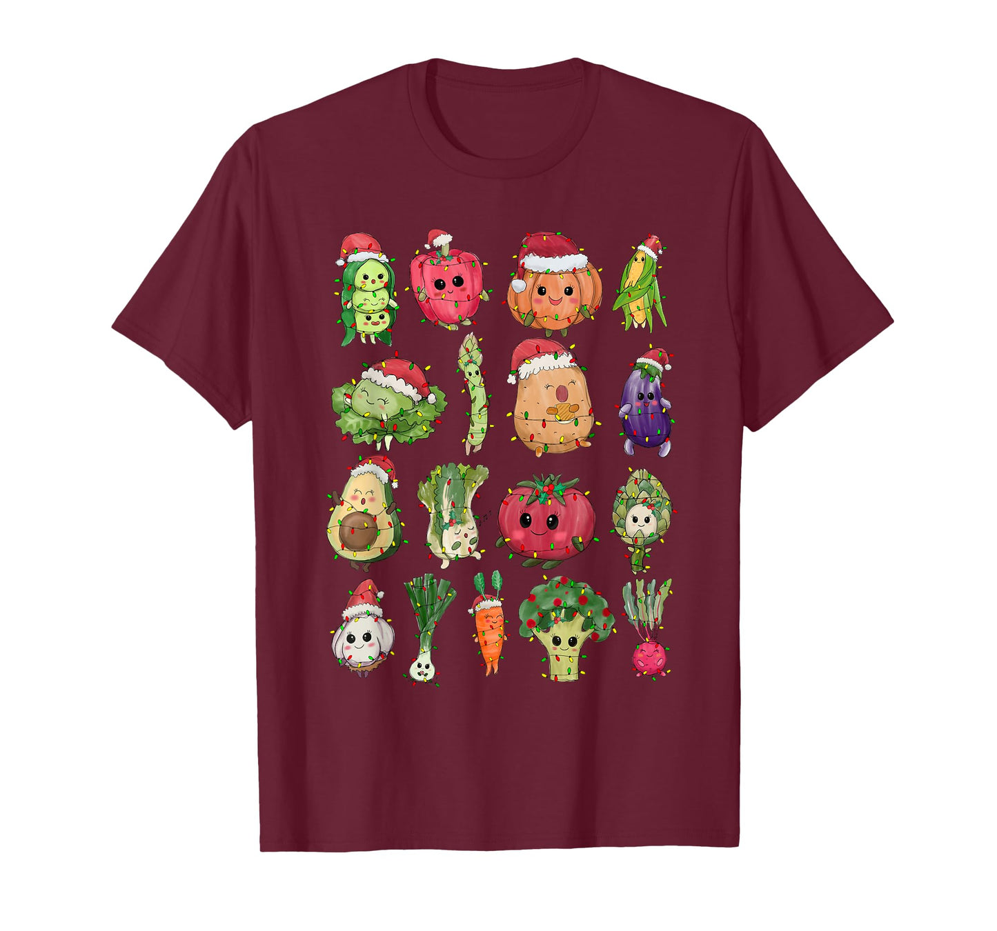 Christmas Lunch Lady Vegetable Food Christmas Tree Funny Xmas Vegan T-Shirt - Women's Black Small Fitted Short Sleeve T-Shirt