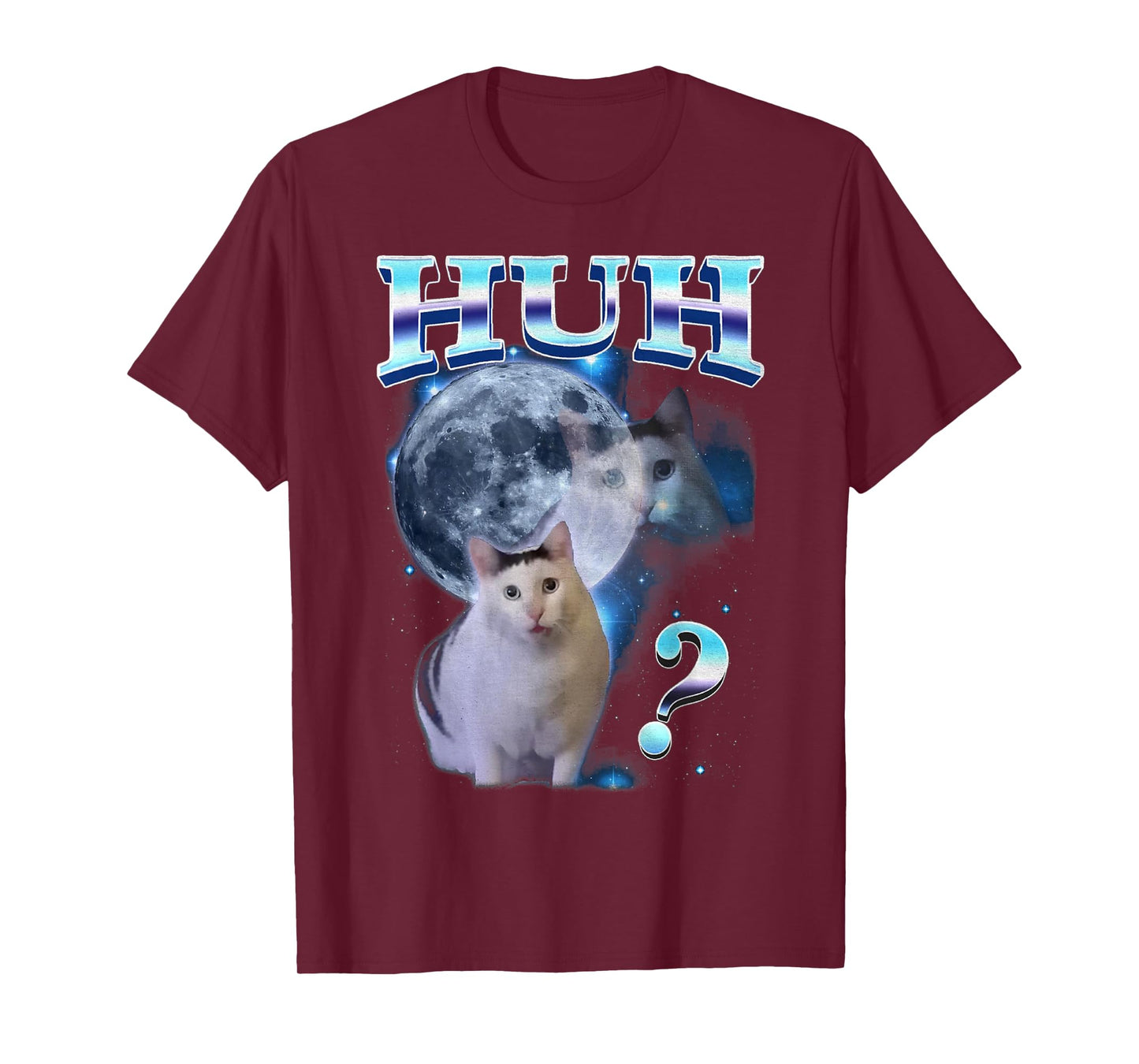 Huh Funny Dank Cat Meme Goofy Ahh Cats T-Shirt