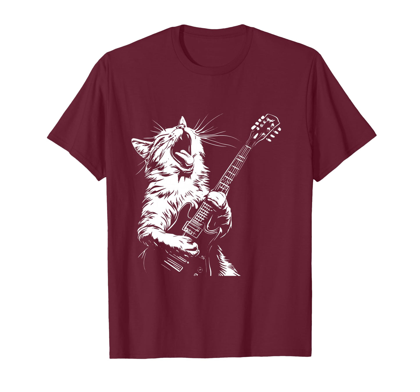Funny Cat Playing Guitar Long Sleeve T-Shirt