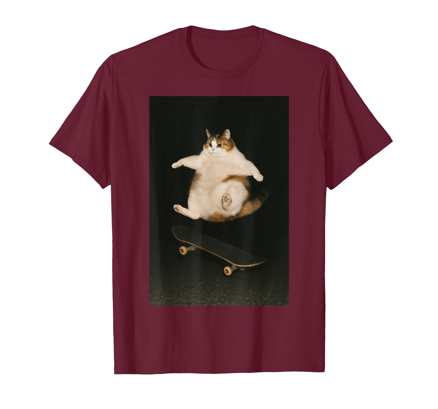 Rad Cat Skater Pet Funny Meme T-Shirt for Men Women Kids