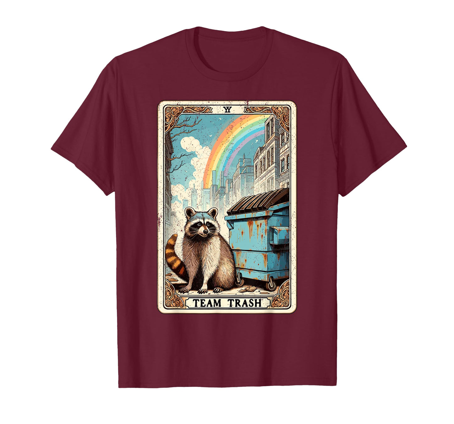 Team Trash Tarot Card Mystic Raccoon T-Shirt