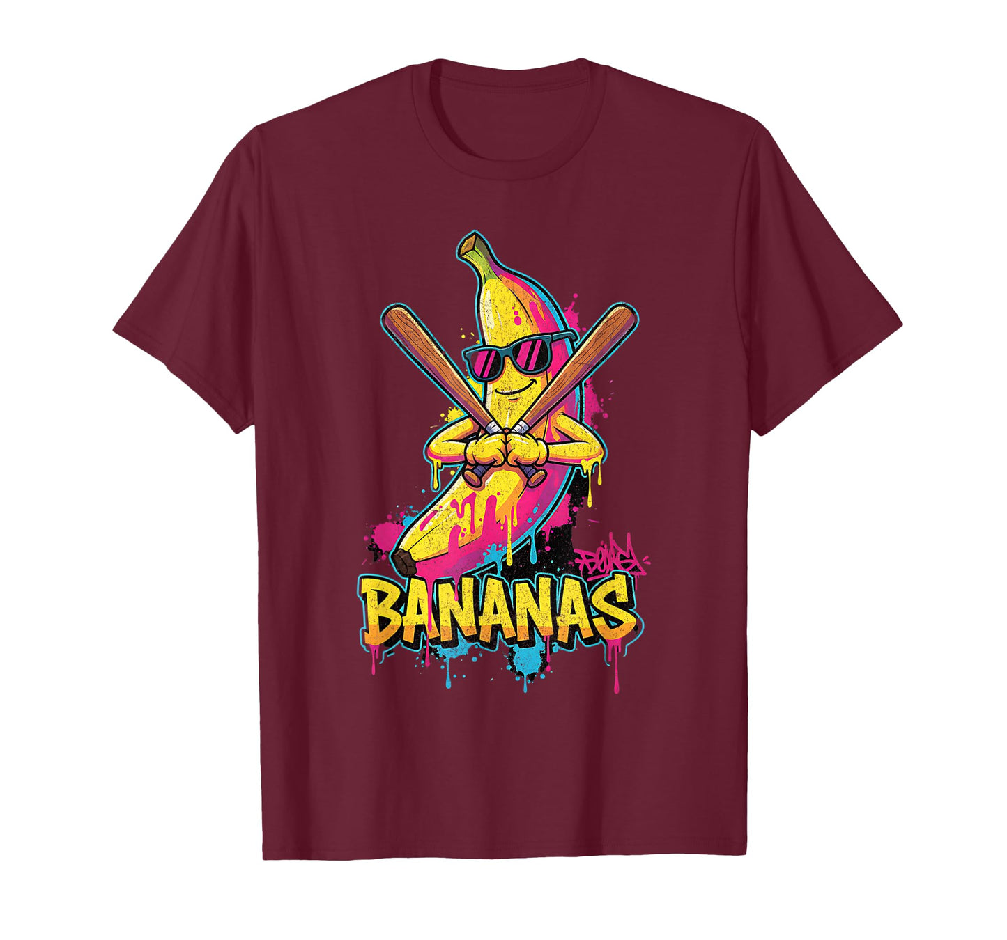 Baseball Banana Graffiti Urban Funny for Kids T-Shirt