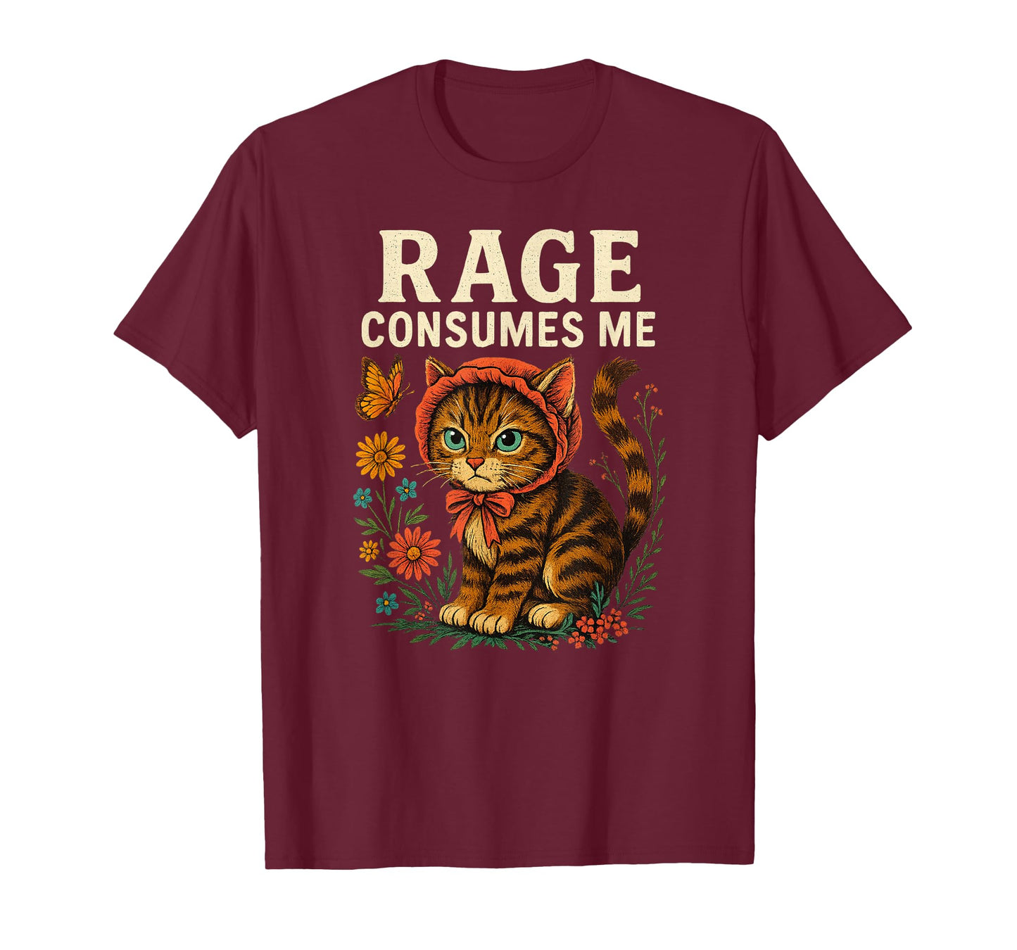 Rage Consumes Me Funny Cat Meme, Cat Mom T-Shirt