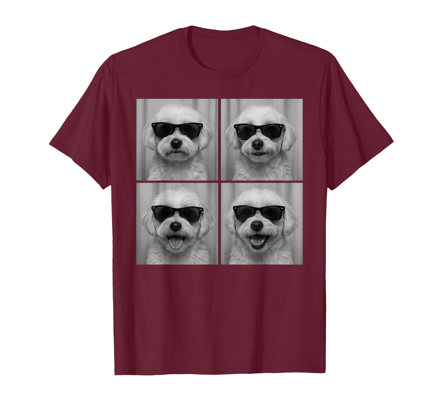 Funny Maltese Dog Lover Cute Maltese Photo Booth T-Shirt