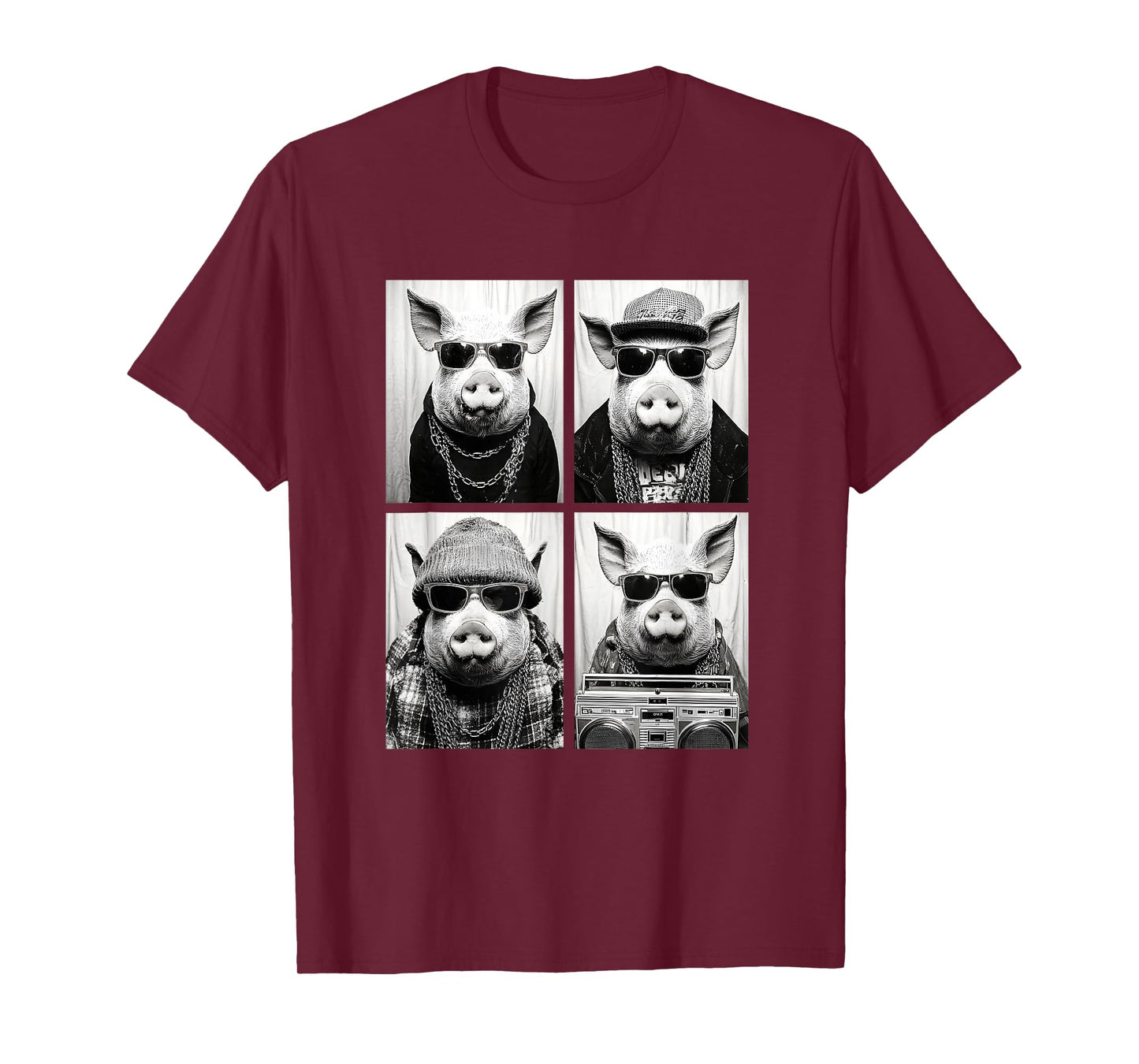 Funny Gangster Pig Hip Hop Fashion Rapper Urban T-Shirt