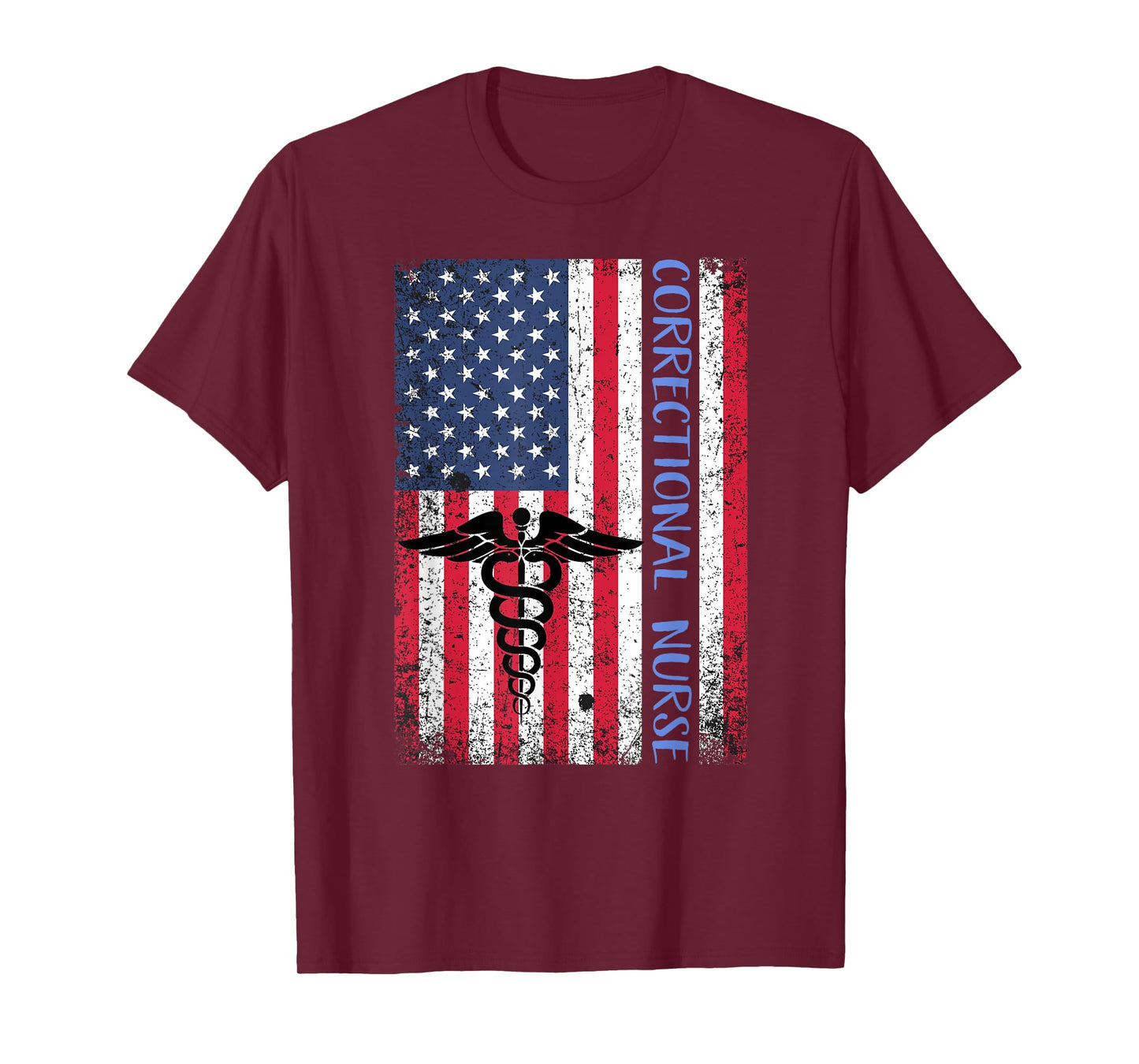Correctional Nurse Gift Nursing Shirt American Flag July 4 T-Shirt