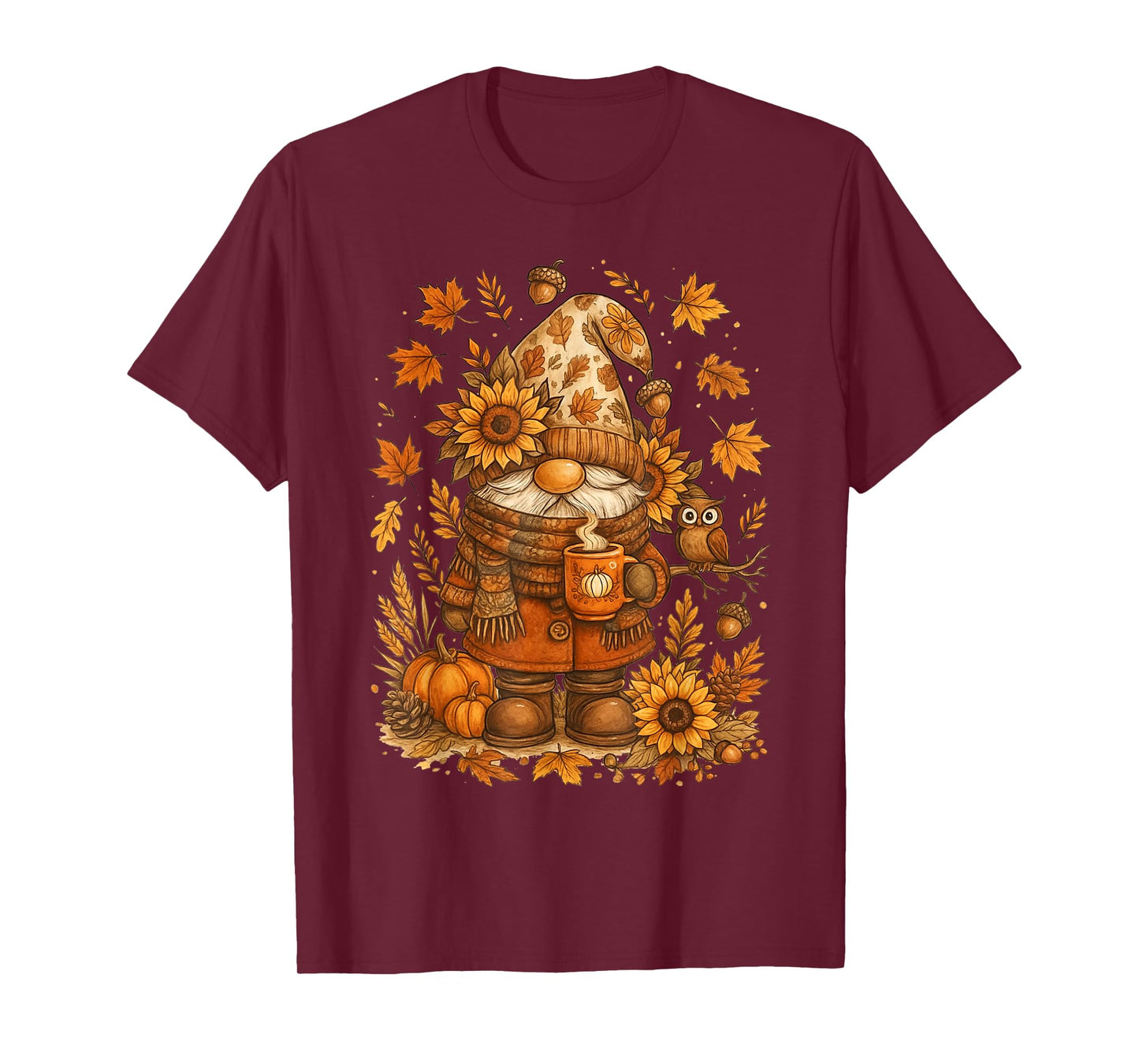 Happy Fall Y'all Gnome Pumpkin Autumn Thanksgiving Men Women T-Shirt