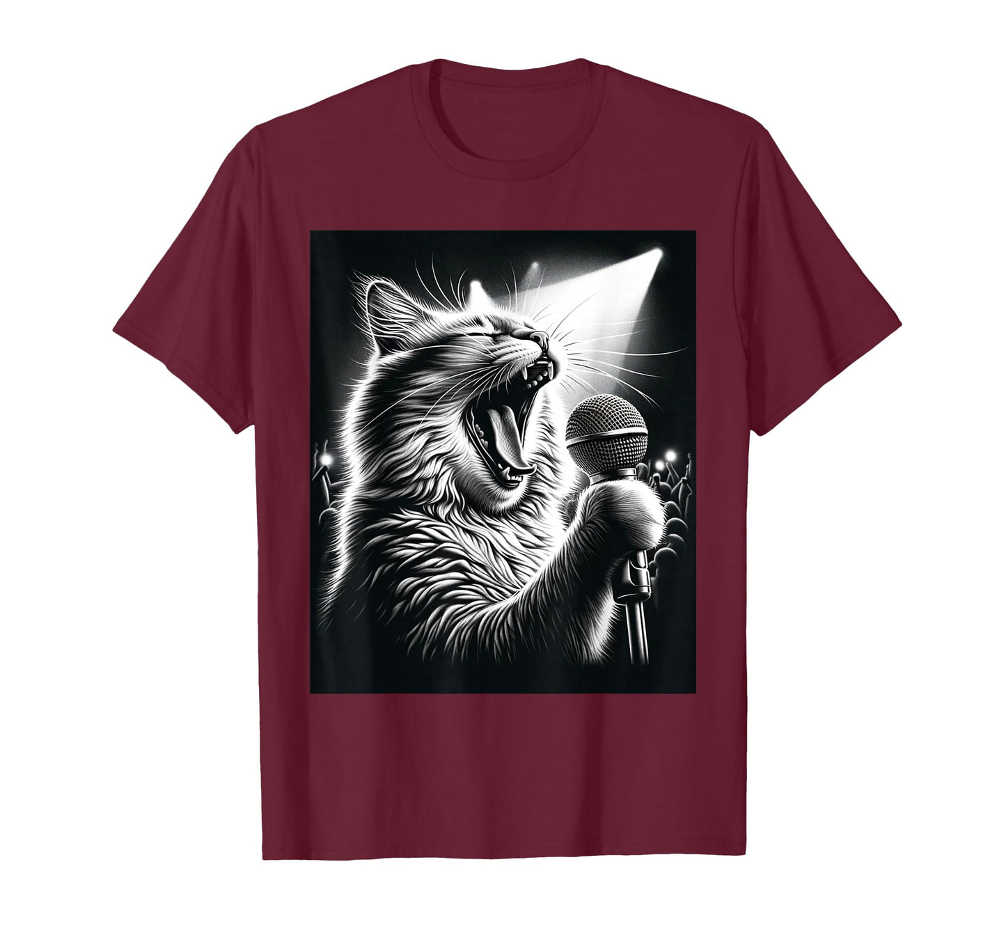 Band Musician Vocalist Singer Funny Cat Singing T-Shirt