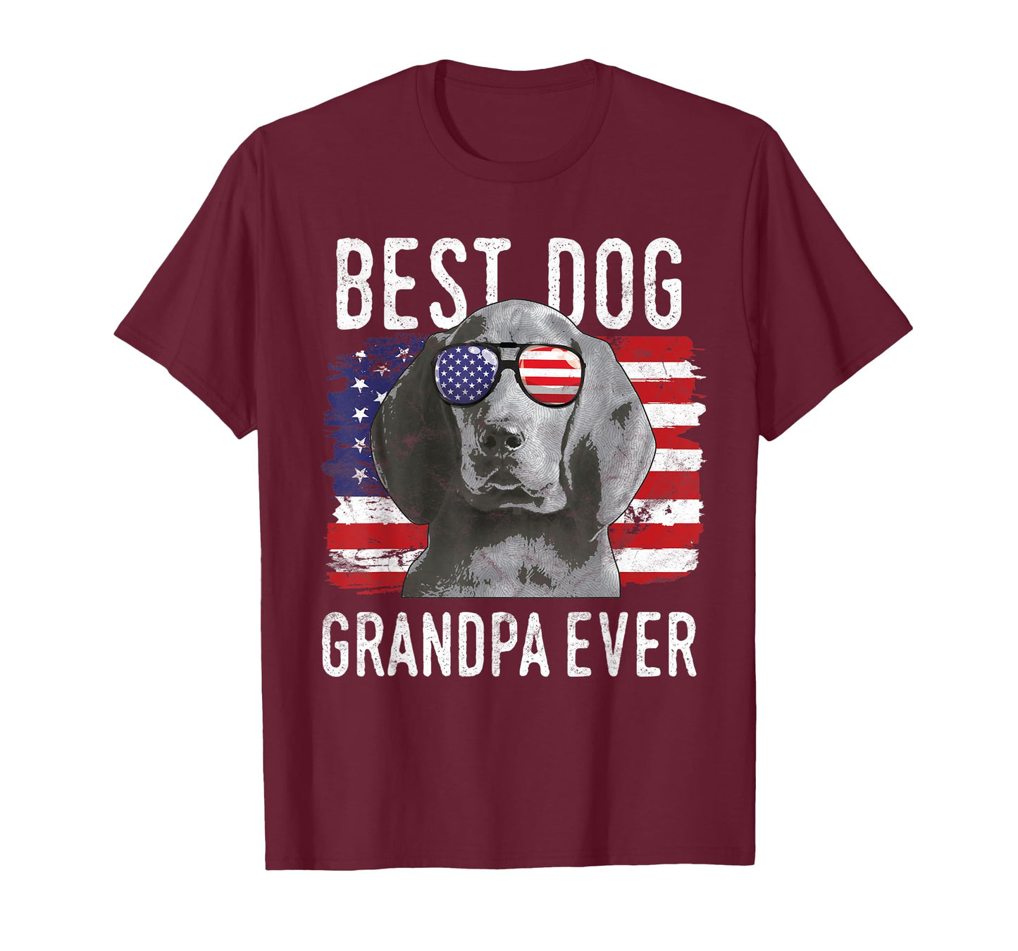 American Flag Best Dog Grandpa Ever Redbone Coonhounds USA Men Women T-Shirt