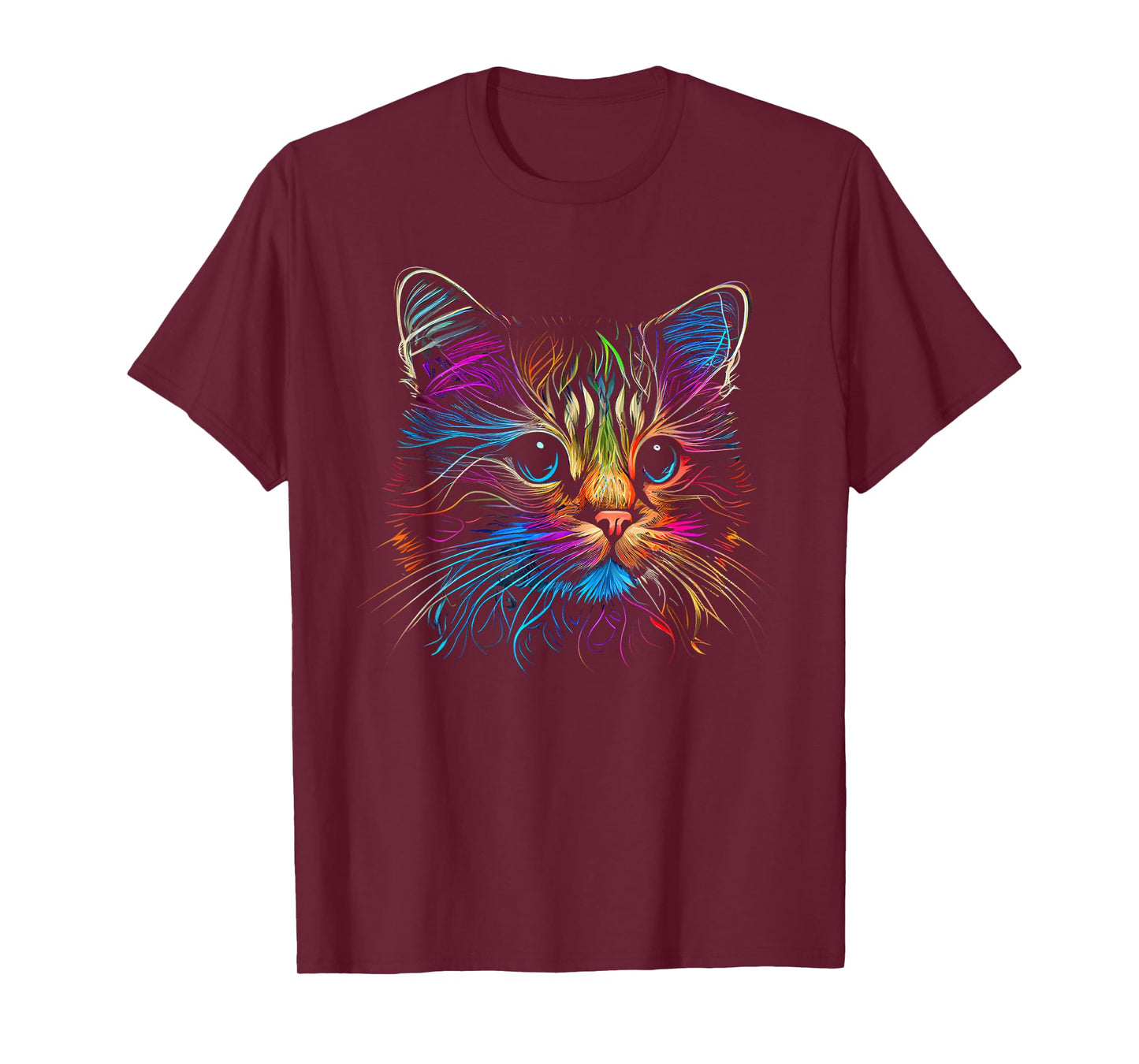 Cats Colorful Cat Cat's Head Catlovers T-Shirt