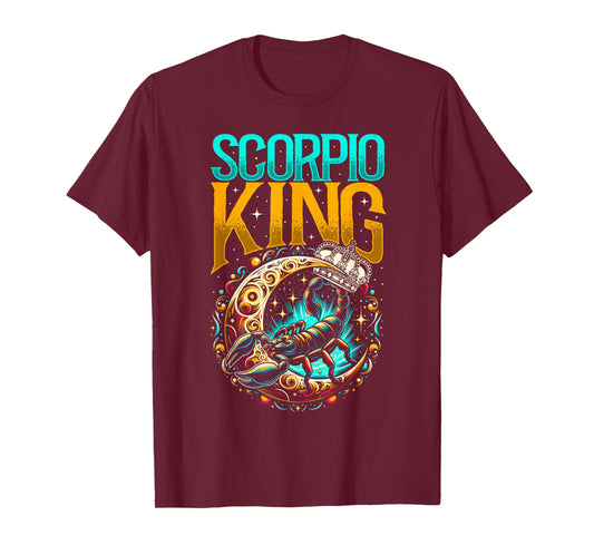 Scorpio Zodiac Sign Moon Astrology Star Sign, Scorpio King T-Shirt
