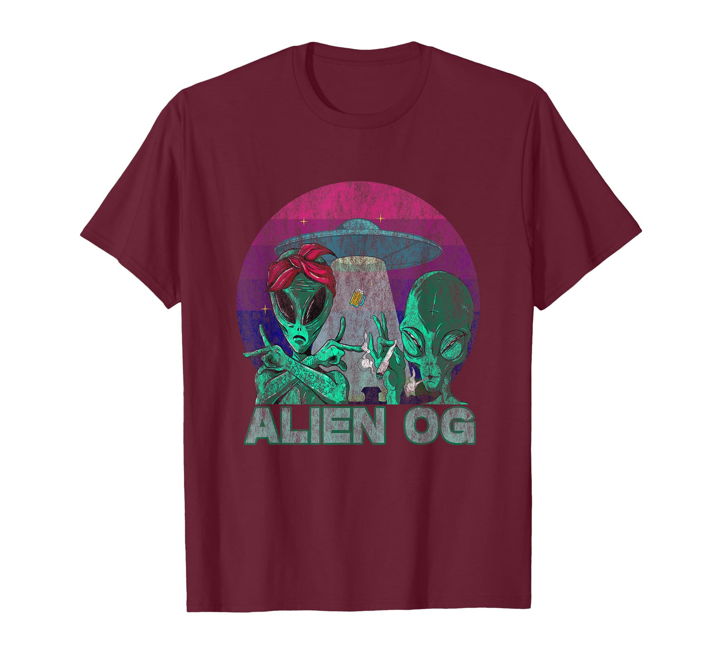 Alien OG Cannabis Weed Strain Stoner Design T-Shirt