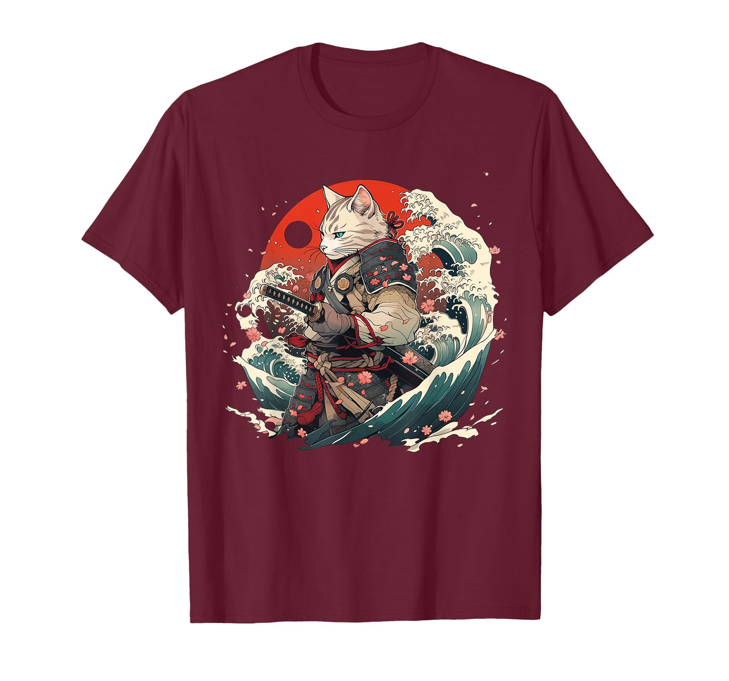 Japanese Samurai Cat Tattoo, Vintage Ninja Cat T-Shirt