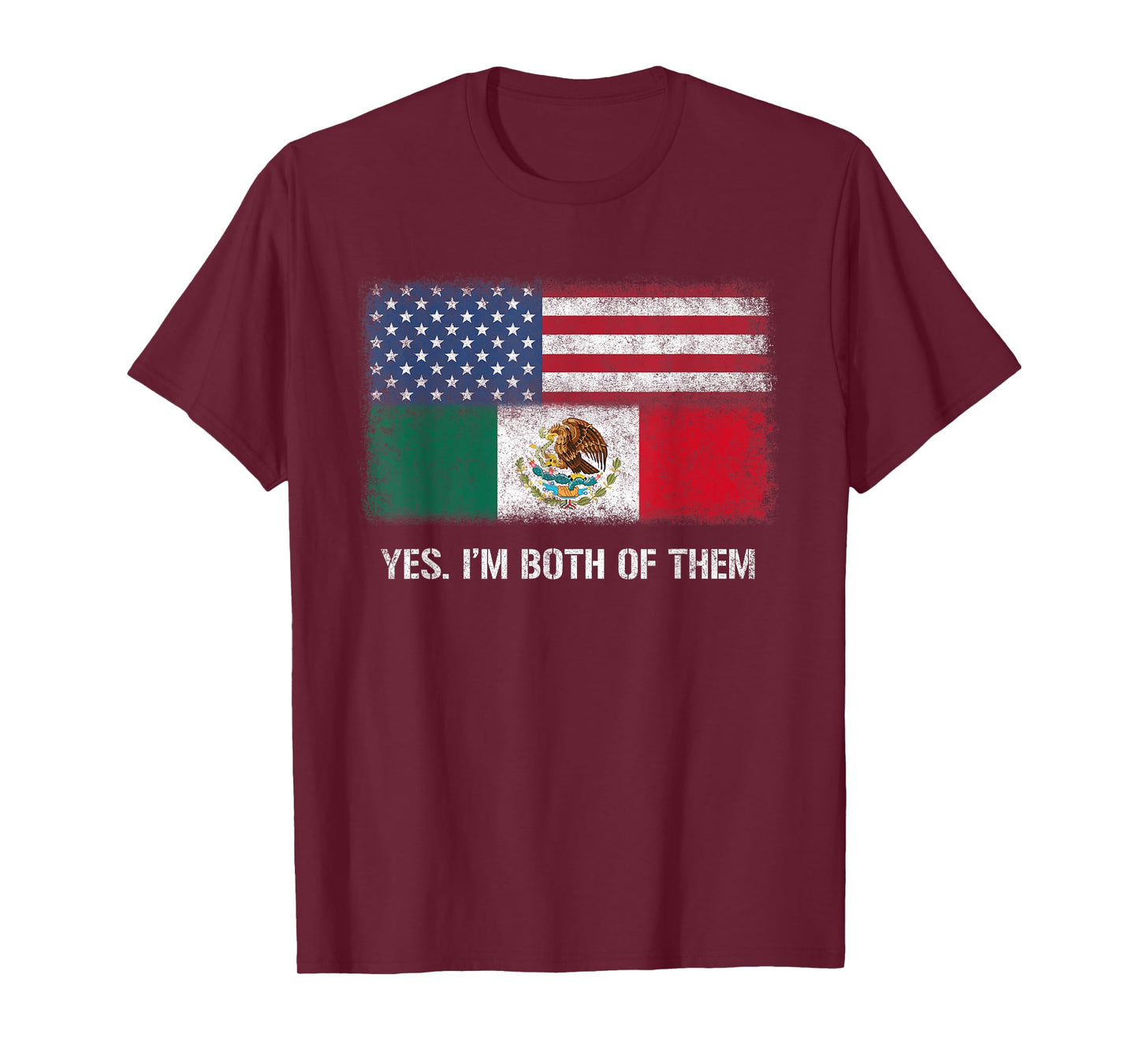 Usa Mexico Mexican American Flag Dual Citizen Citizenship T-Shirt