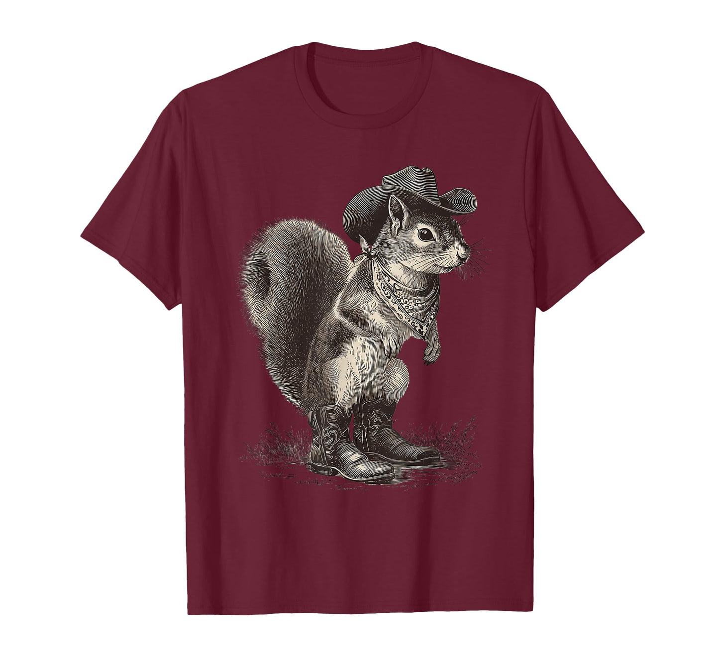 Country Cowboy Squirrel Vintage Rodeo Cowgirl Western Texax T-Shirt