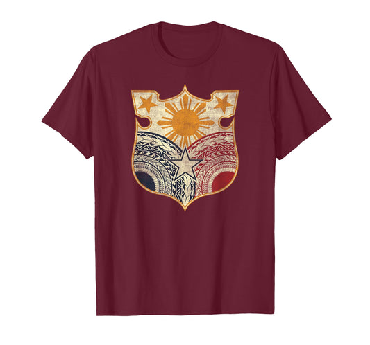Vintage Filipino Flag Shirt - Filipino Heritage t Shirt T-Shirt