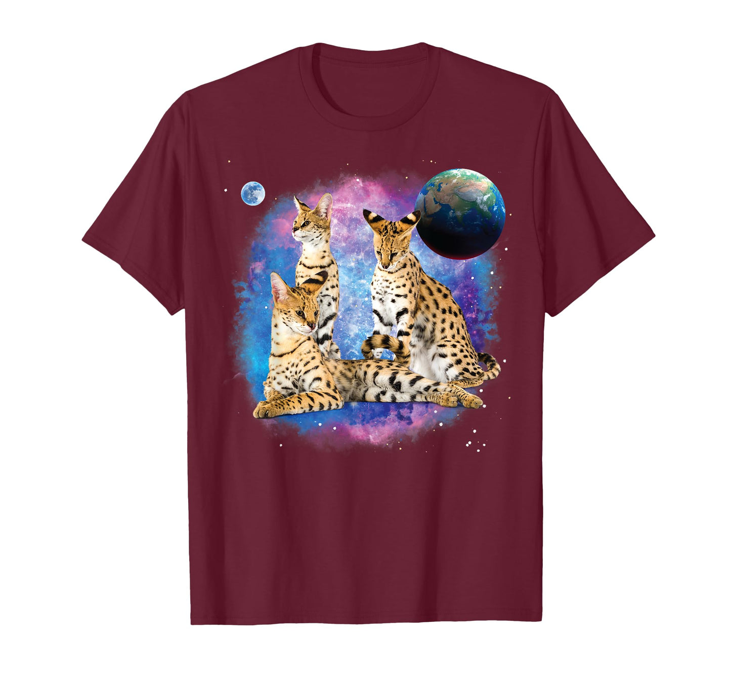 Serval Cats in the Galaxy, Serval Lover, Funny Serval Cat Men Women Kids T-Shirt