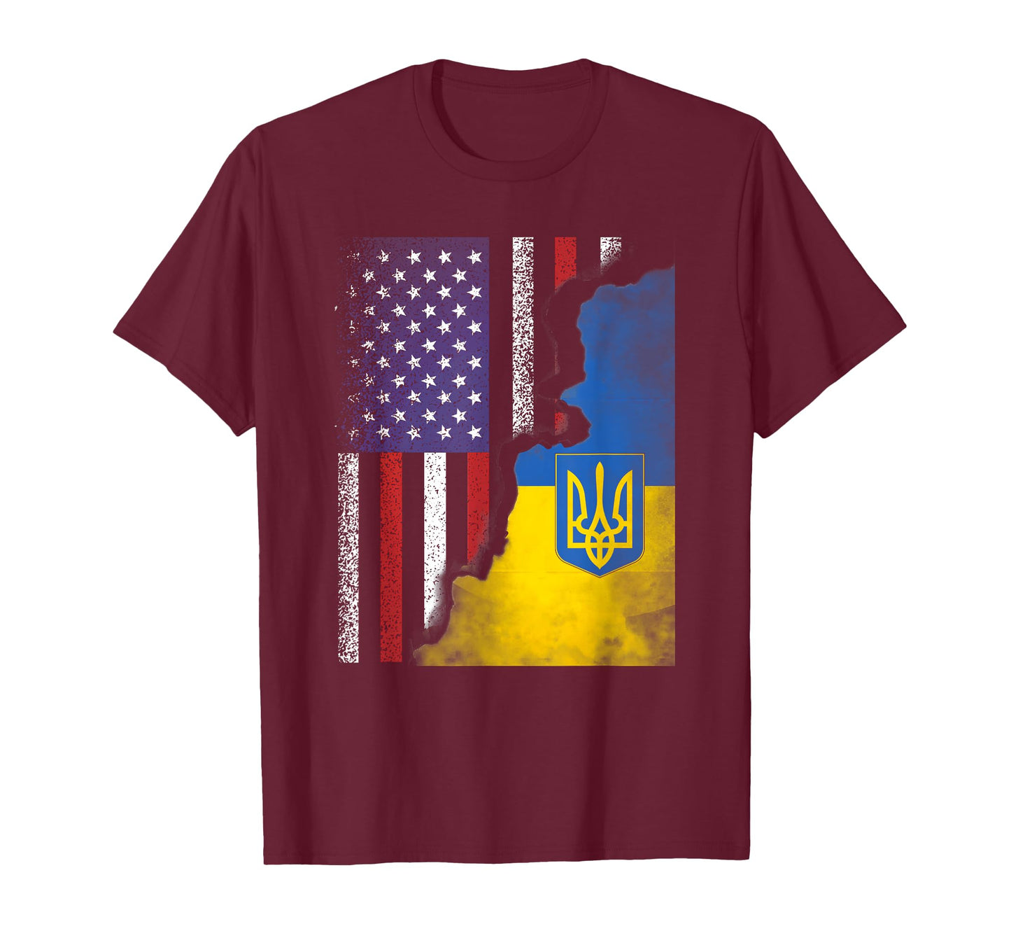 Ukrainian American Flag Ukraine USA America Roots T-Shirt