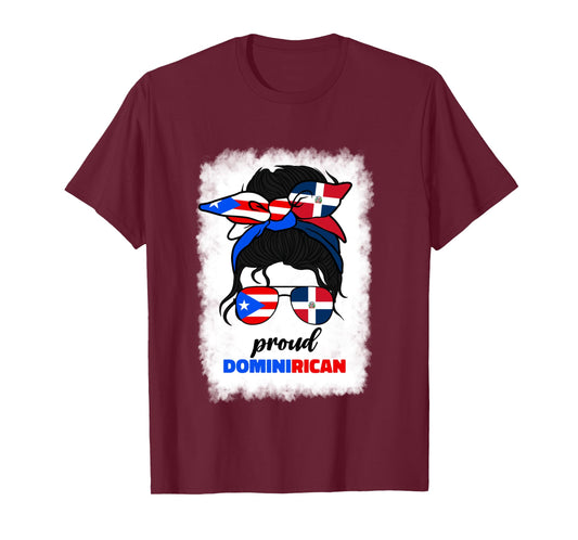 Dominican And Puerto Rican Rico Flag DominiRican Girl Women Long Sleeve T-Shirt