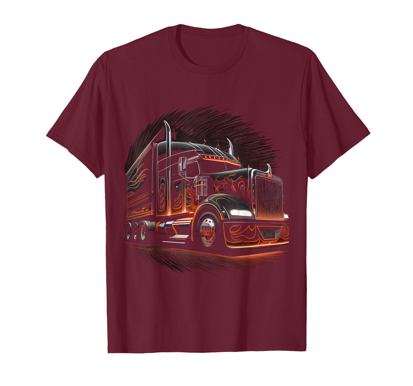 Truck Driver American Flag Trucker T-Shirt