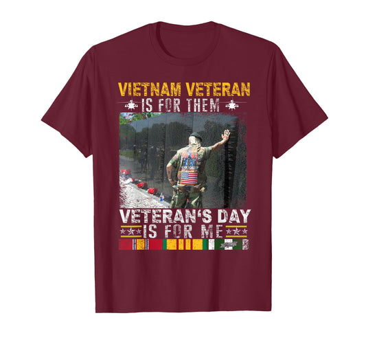 Vietnam Veteran US Flag Gifts | Vietnam War Vet Veteran Wall T-Shirt