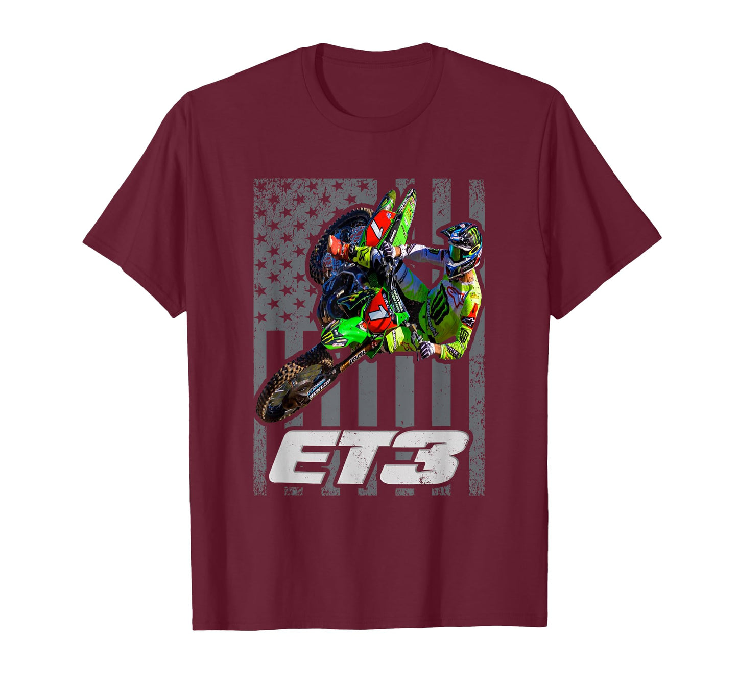 ET3 TOMAC USA Flag 450SX Motocross ET1 T-Shirt