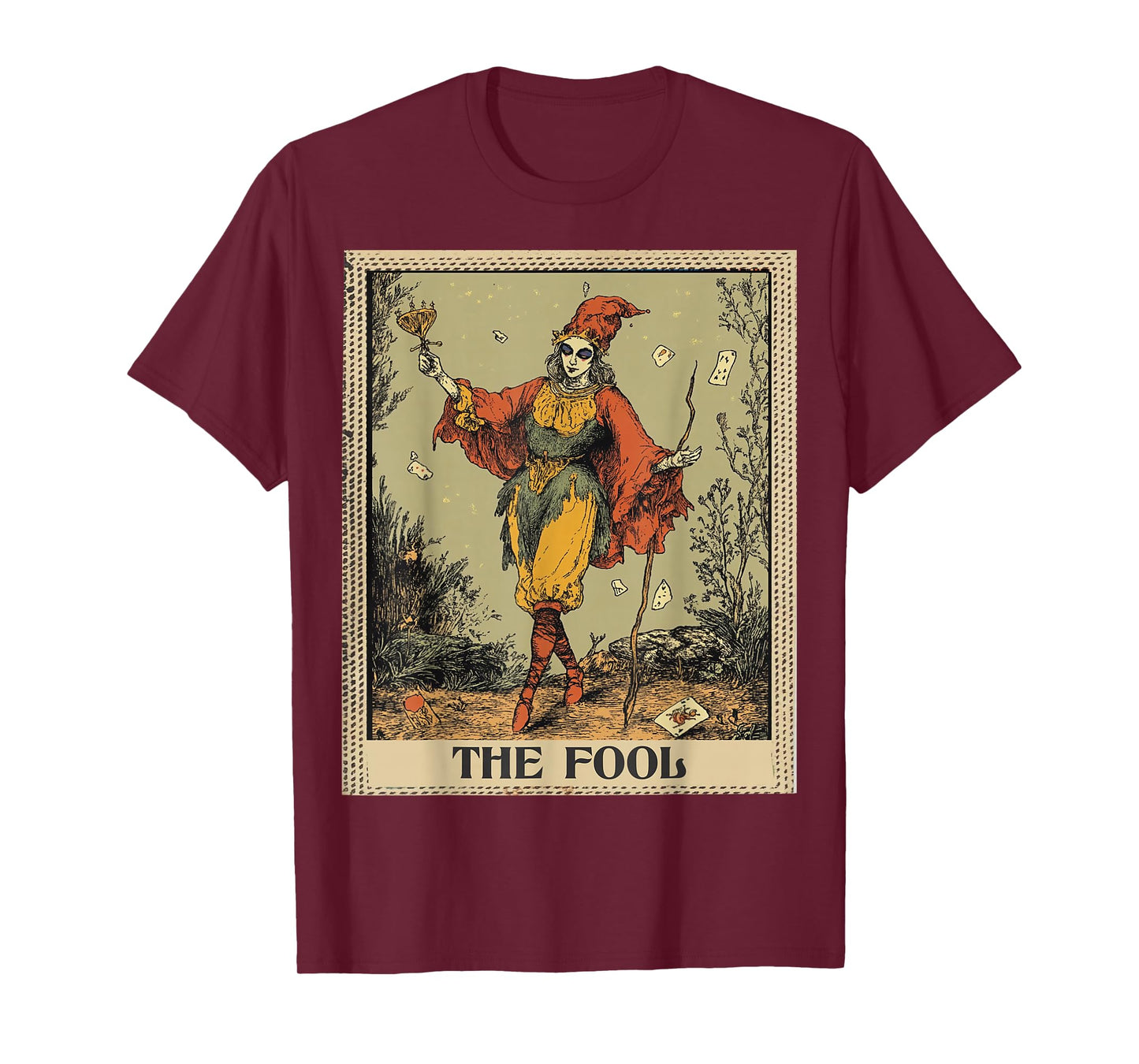 Jokers Clown Playing Cards Tarot Card The Fool Jester T-Shirt