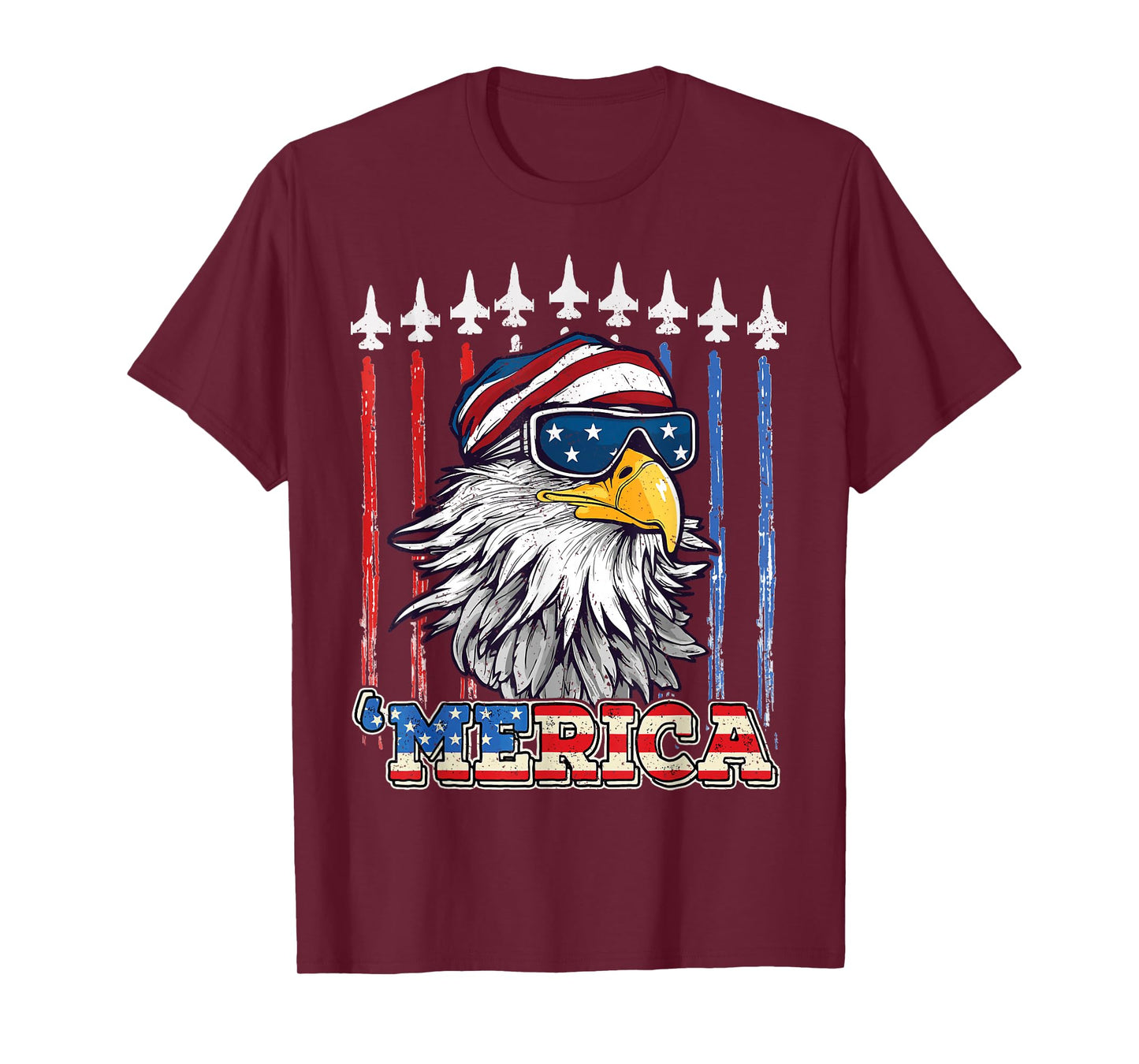 Merica 4th of july Eagle mullet USA flag Patriotic Eagle T-Shirt