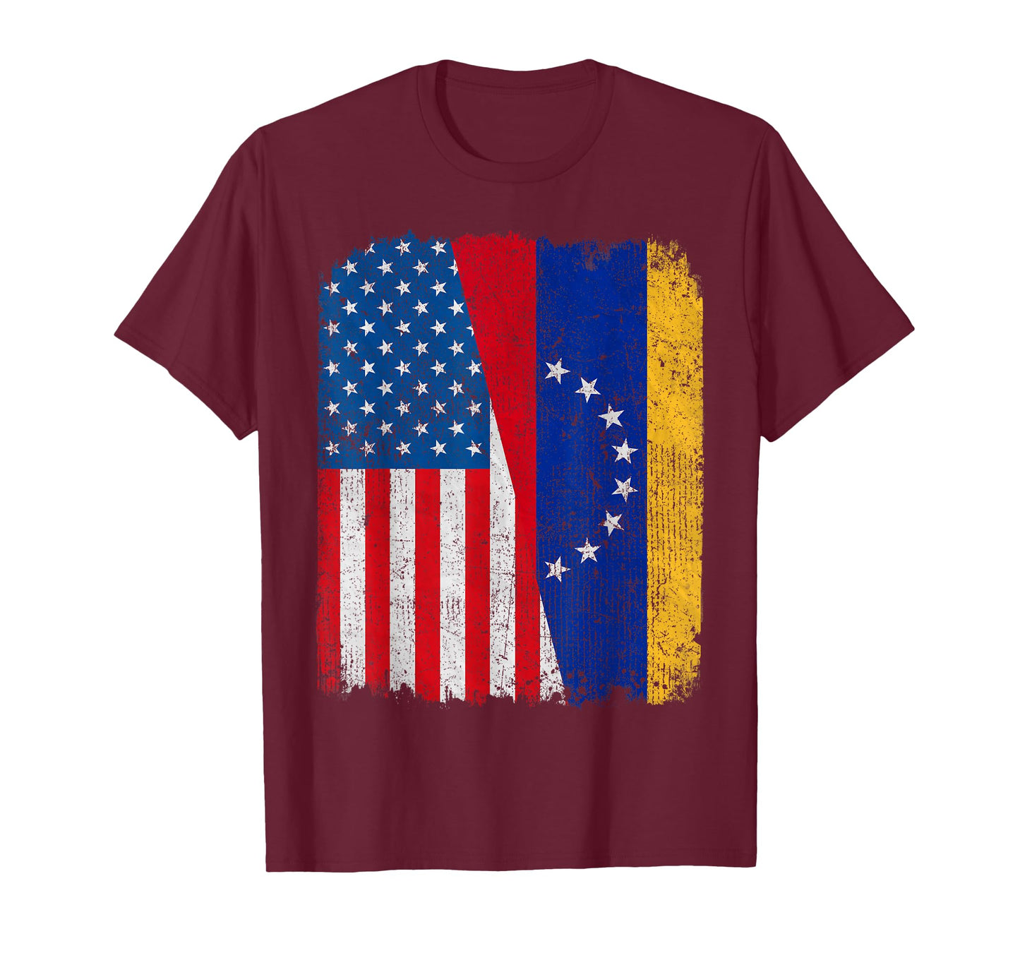Venezuelan American Flag Half USA Venezuela Root Proud Women Kids Men T-Shirt
