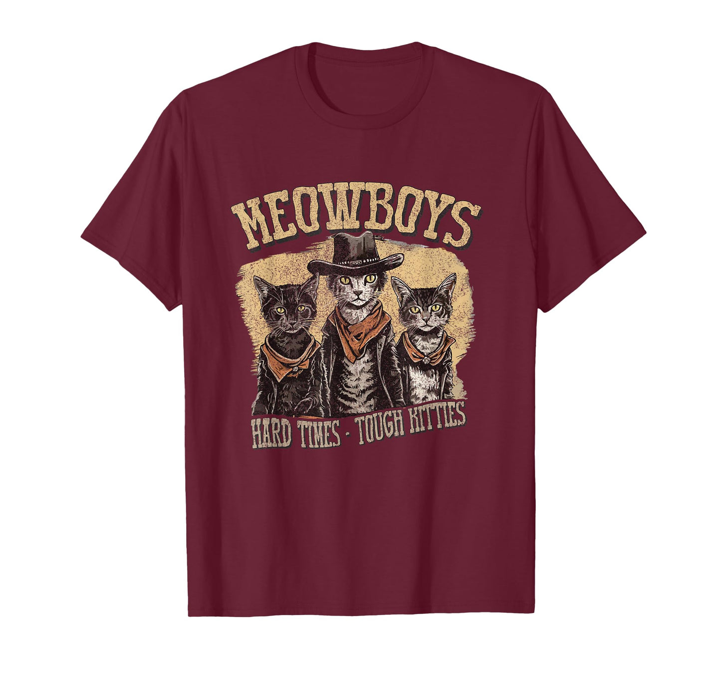 Meowboys Cowboy Cats with Hats T-Shirt