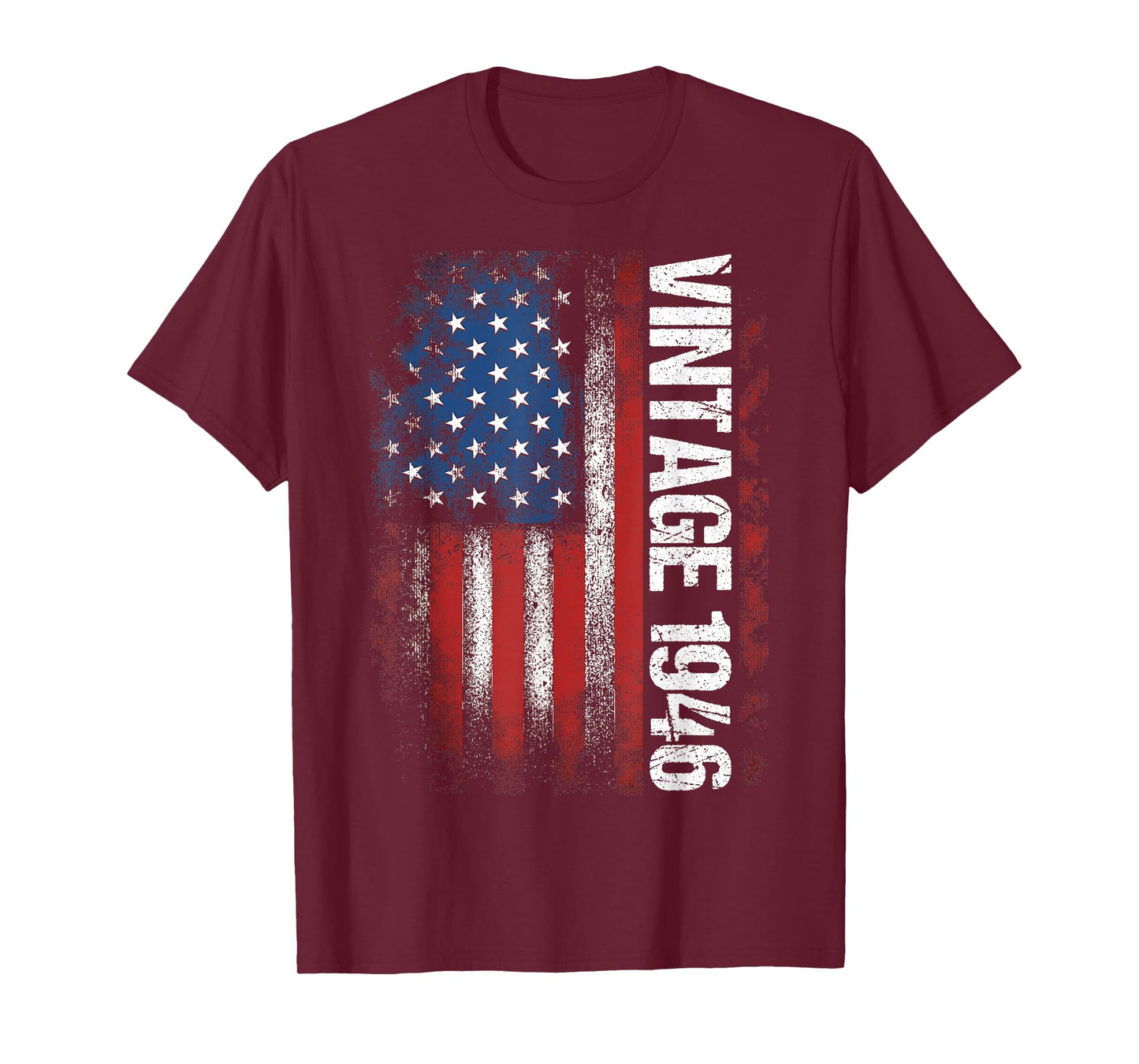 Vintage 1946 80th Birthday Gifts 80 Years Old American Flag T-Shirt