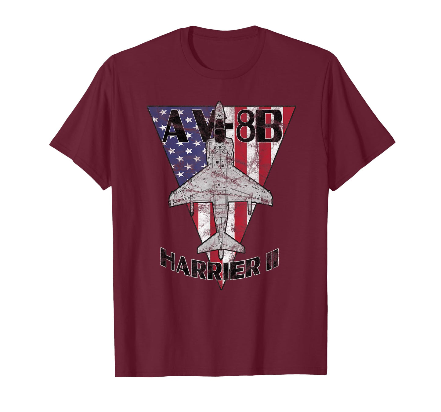 AV-8B Harrier II Jet Patriotic Airplane Vintage Design T-Shirt