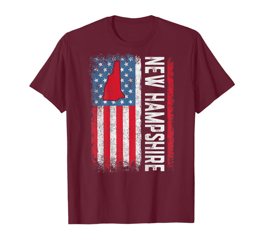 Vintage New Hampshire State USA Flag Shirt New Hampshire (On T-Shirt