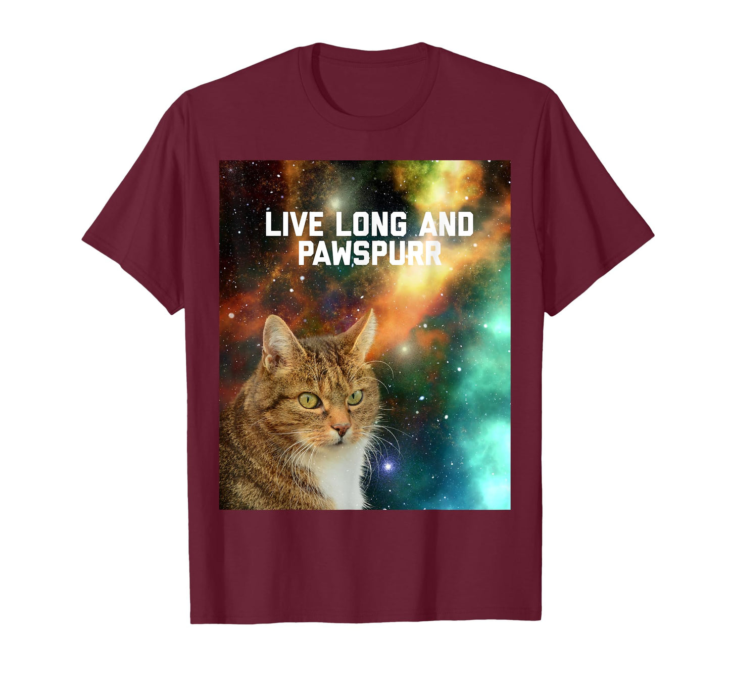 Live Long and Pawspurr Cat T-Shirt for Men Women Kids