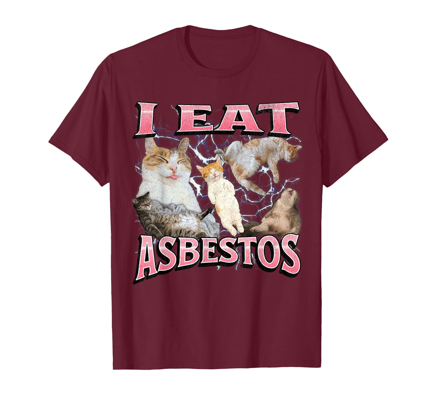 I Eat Asbestos Funny Offensive Cat Meme Bootleg Graphic T-Shirt