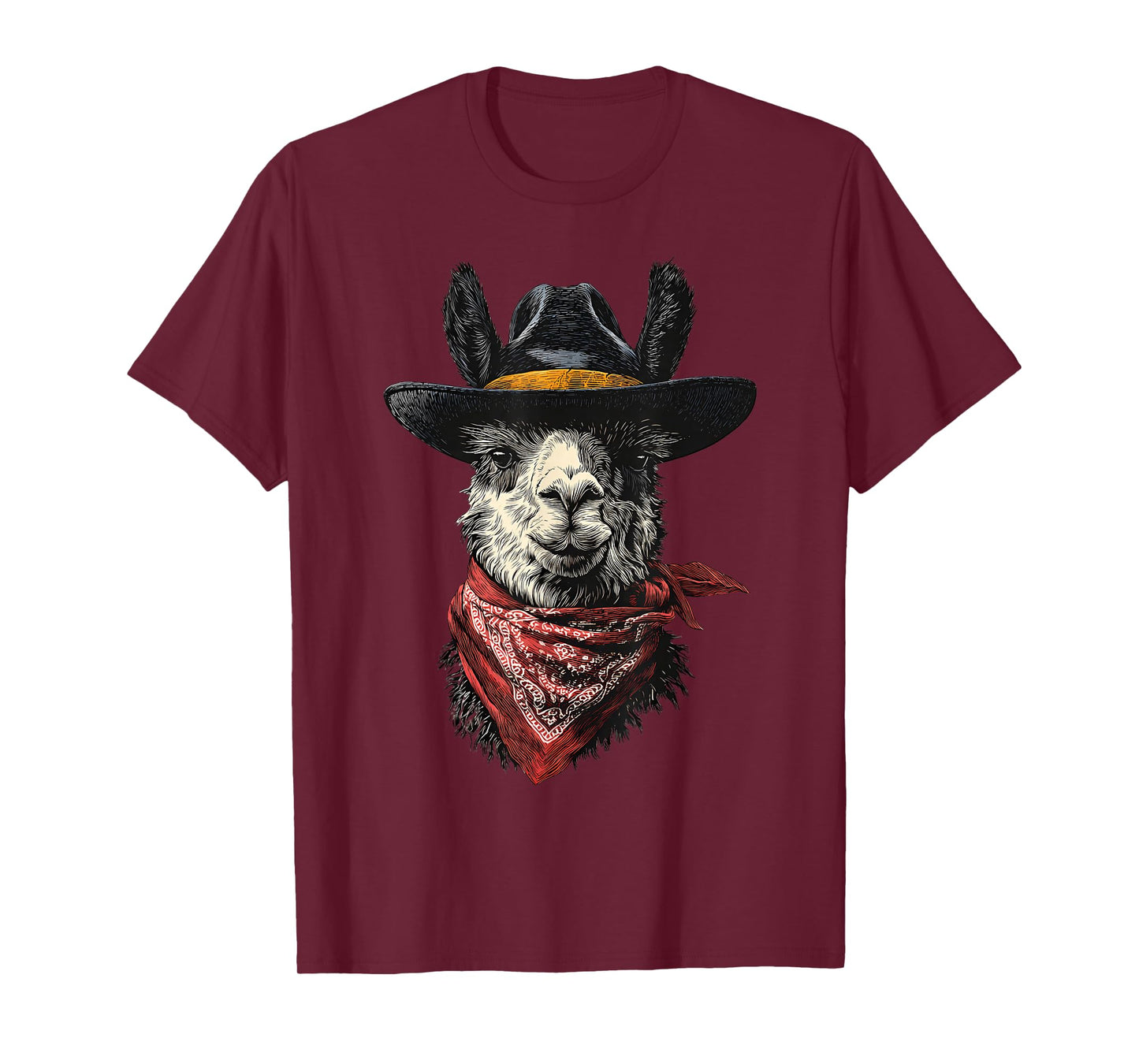 Country Cowboy Llama Vintage Rodeo Cowgirl Western Alpaca T-Shirt