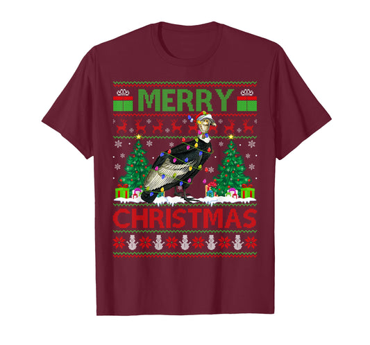 Condor Bird Lover Xmas Tree Ugly Santa Condor Christmas T-Shirt