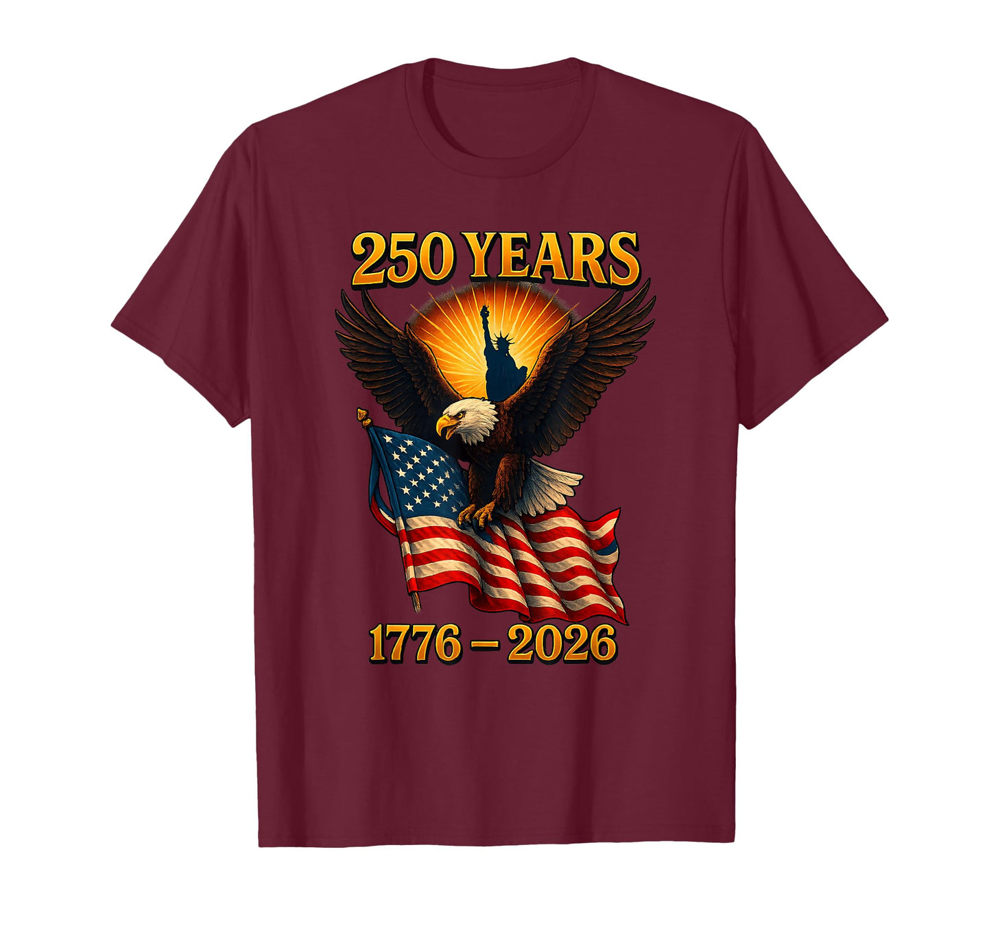 American 250 Years Retro Eagle USA Patriotic 1776 to 2026 T-Shirt