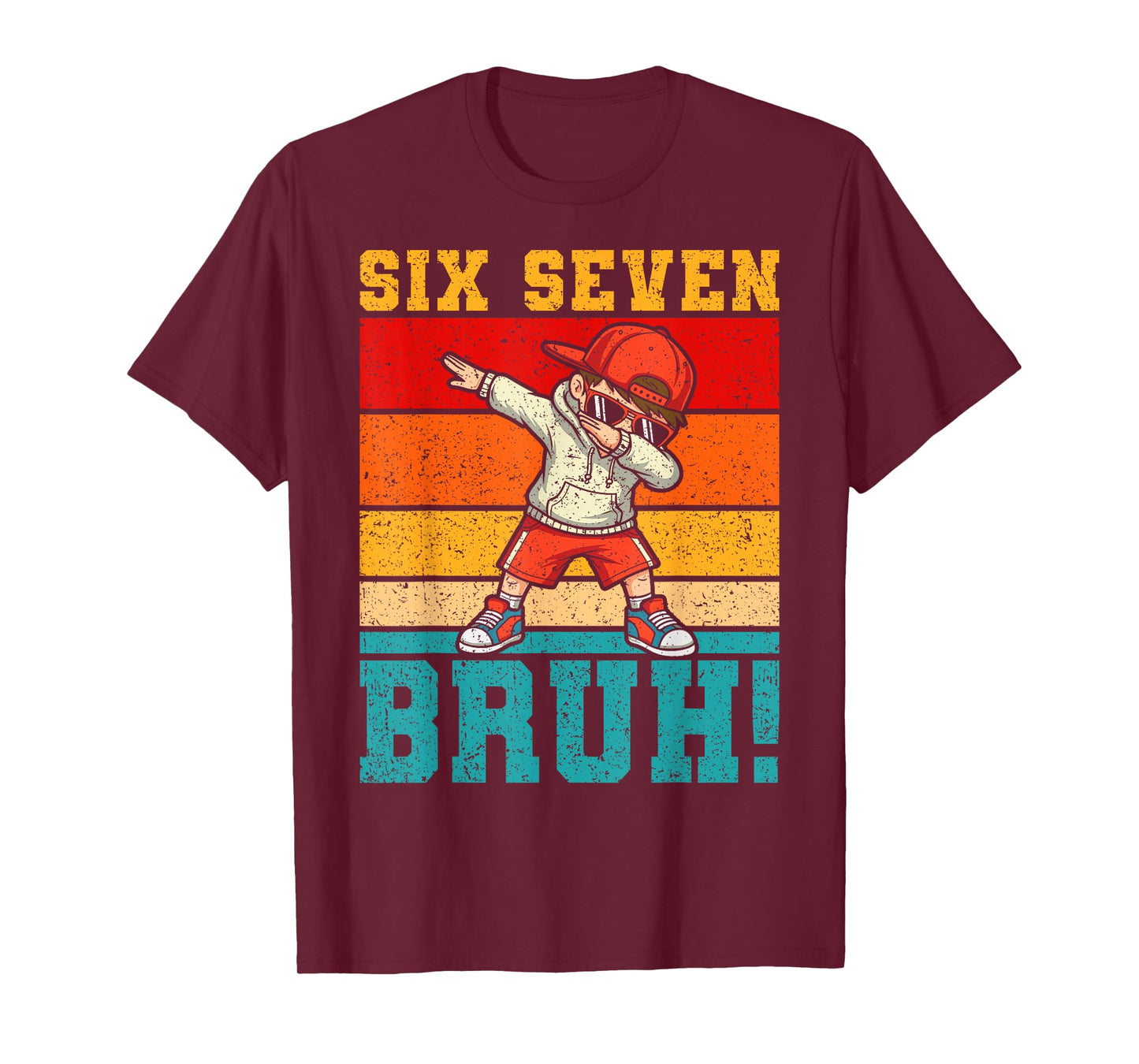 67 Six Seven Burh 6 7 Meme Dabbing Funny 6 7 Boys Kids T-Shirt