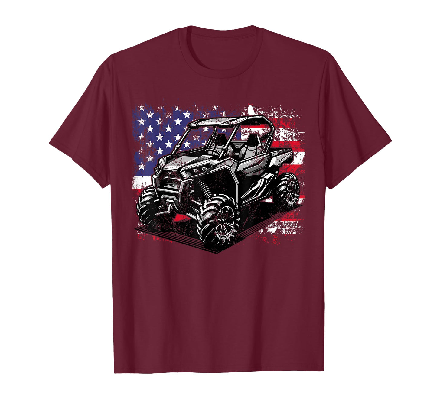 American Flag UTV Side by Side 4th of July SXS Off Road T-Shirt