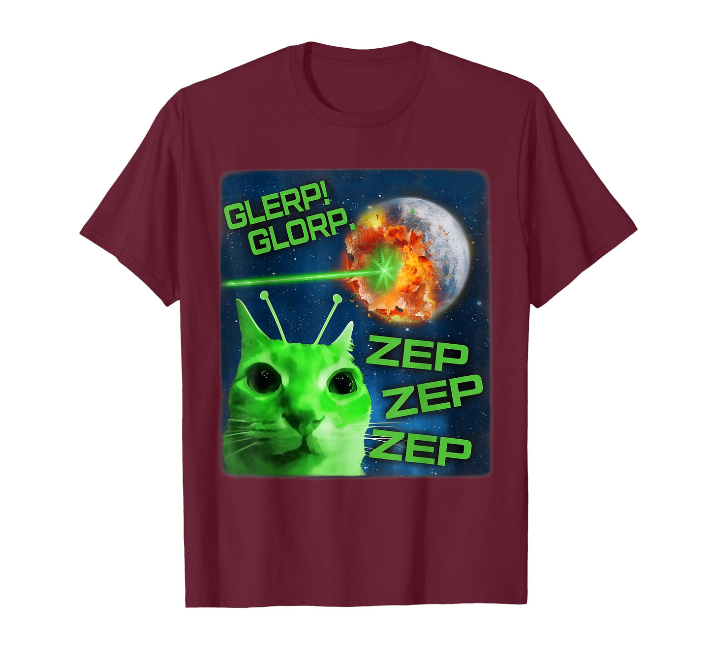 Gnarp Cat Silly Alien Cat Meme Brainrot Meme Funny Silly Cat T-Shirt