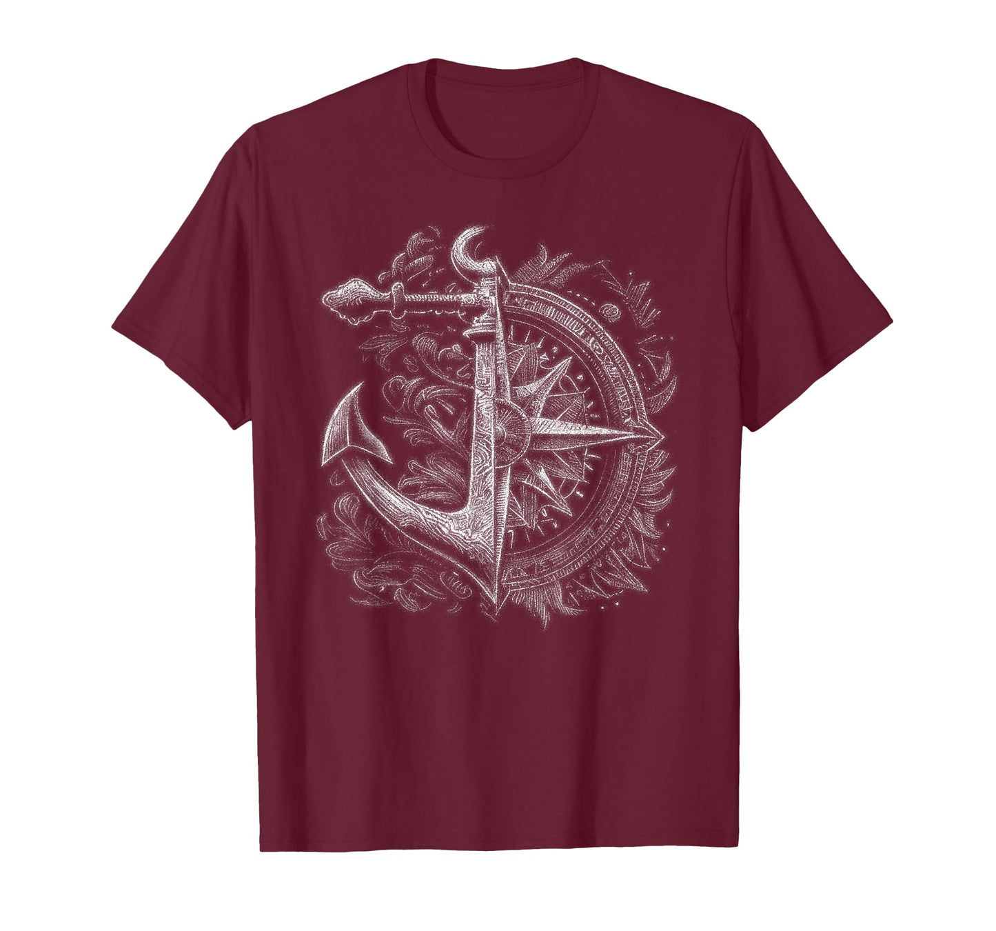 Compass and Anchor boating ocean sea retro vintage Sailor T-Shirt
