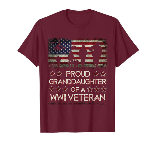 Proud Granddaughter Of A WWII Veteran T-Shirts T-Shirt