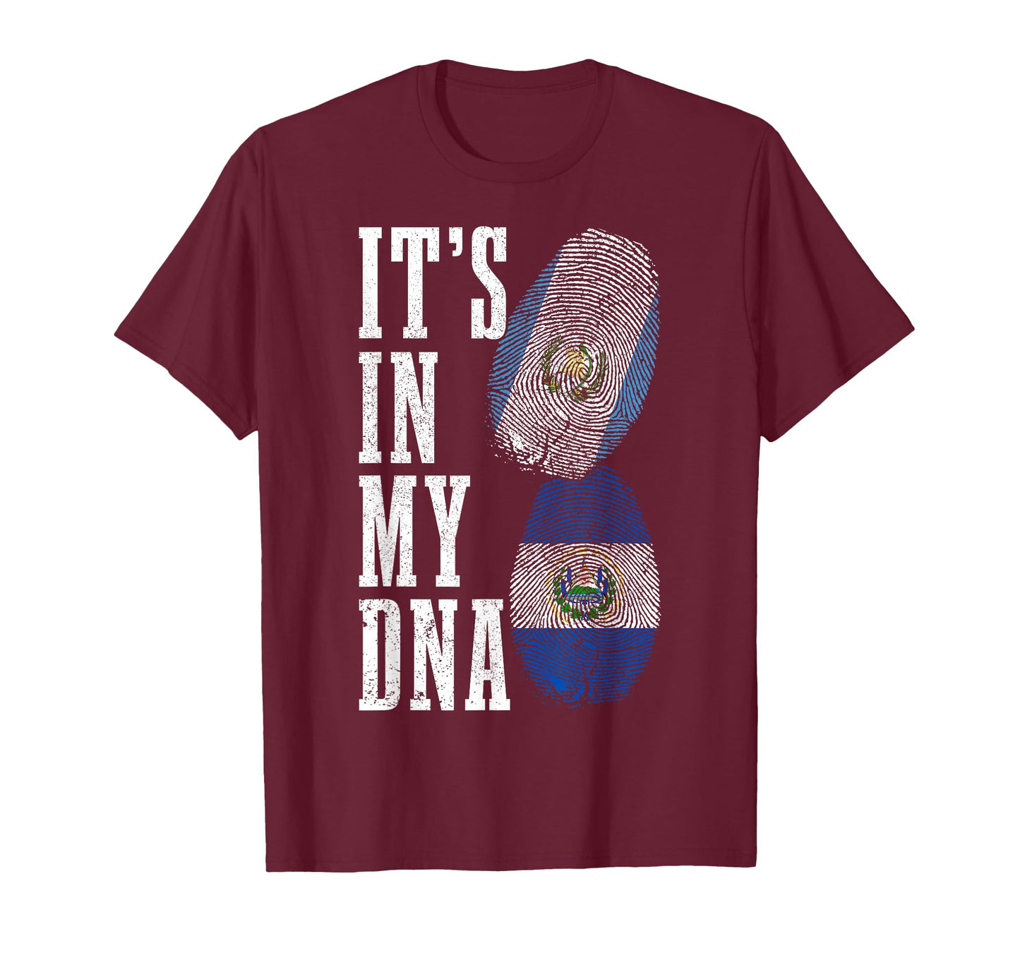 Guatemala El Salvador DNA Guatemalan Salvadorian Flag Pride T-Shirt