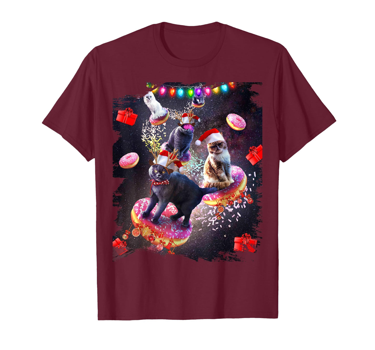 Space Donut Cat, Christmas Cats, Funny T-Shirt