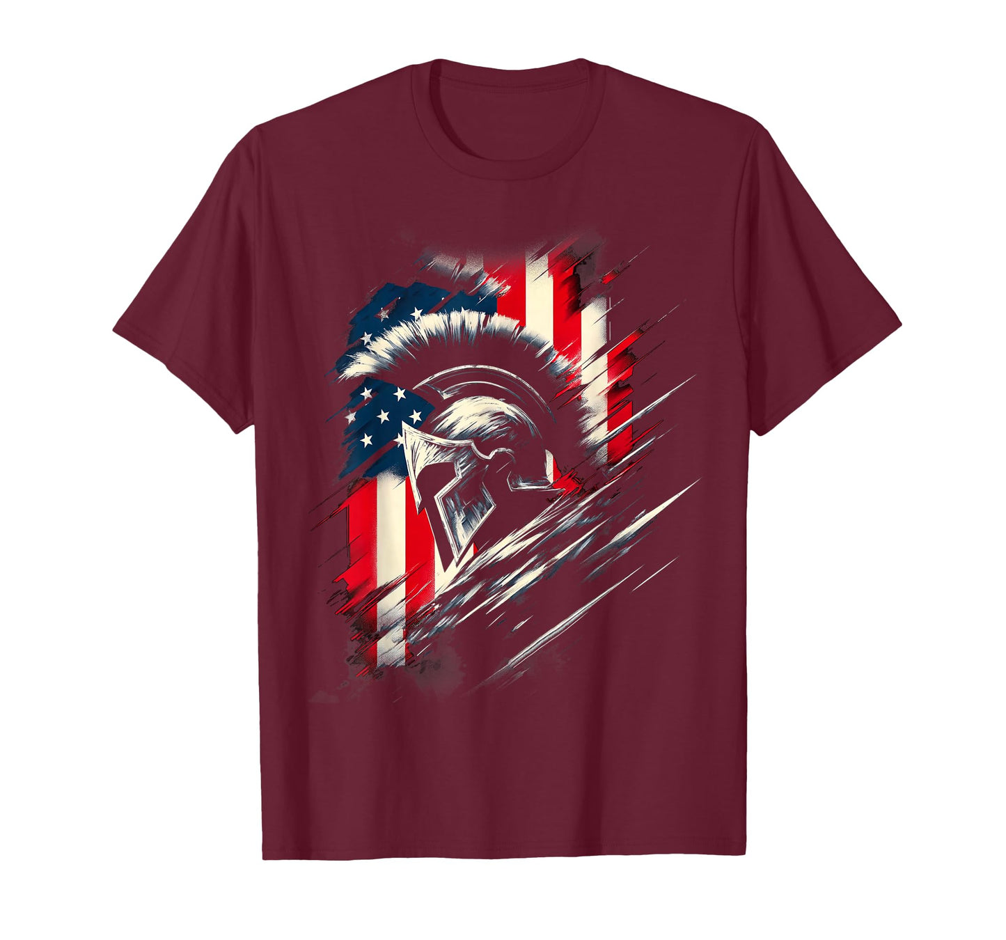 Spartan Patriotic Molon Labe American Flag Spartan USA Greek T-Shirt
