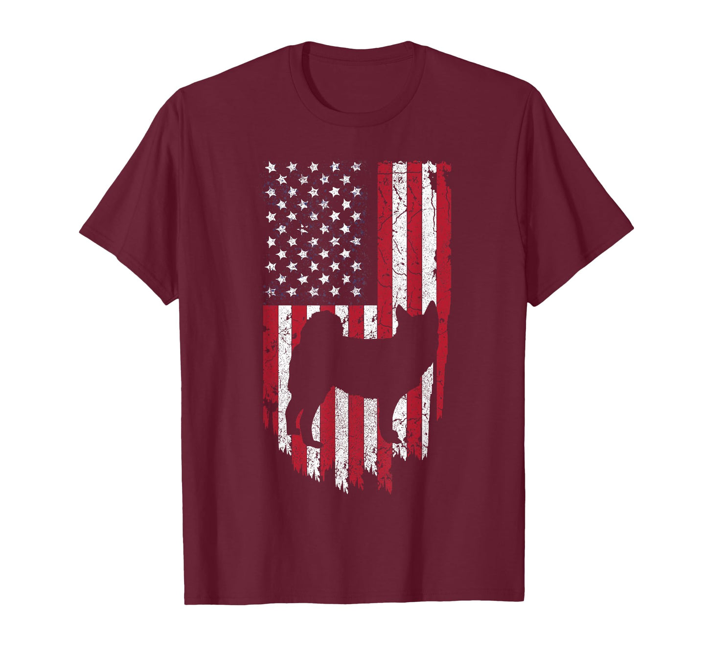 Norwegian Elk-hound Dog Silhouette Shirts, 4th Of July USA Women Kids Men T-Shirt